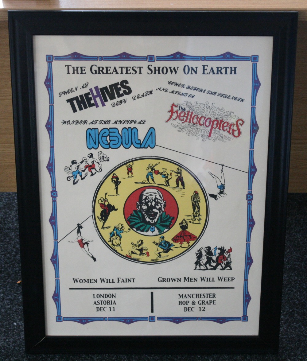 HIVES & HELLACOPTERS POSTER - very rare signed limited edition poster for their performance at the