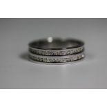 DIAMOND ETERNITY RING - recently purchased 18ct white gold diamond double row eternity ring (approx