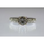 SWAROVSKI CRYSTAL RING - very attractive Swarovski crystal (size 55) dazzle rhodium plated ring