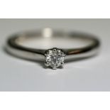 LEO DIAMOND SOLITAIRE RING - beautifully presented "LEO" round cut diamond solitaire (0.