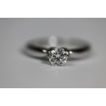 DIAMOND SOLITAIRE RING - another beautiful example of a brilliant cut diamond solitaire (0.