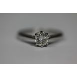 DIAMOND SOLITAIRE RING - another fine example of a brilliant cut diamond solitaire (0.