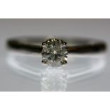 DIAMOND SOLITAIRE RING - brilliant cut diamond solitaire (marked 0.