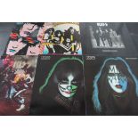 KISS - Great back-catalogue of 19 x LPs and a private pressing EP.