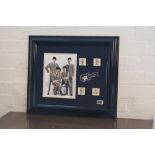 BEATLES PIN BADGES - a limited edition framed Beatles display to include 4 pin badges of the