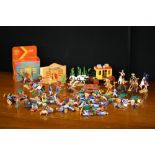 TIMPO - a range of Wild West related Timpo figurines to include a boxed Wild West City Series