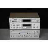 AKAI - 3 pieces of Akai music equipment to include a DC stereo integrated amplifier (AM-U03),