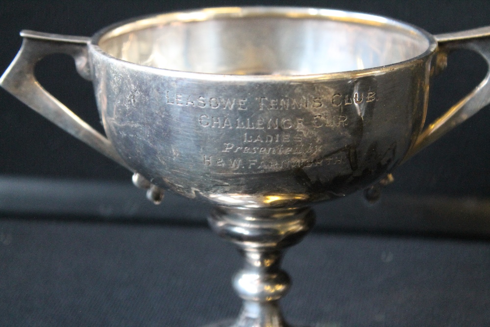 SILVER TROPHIES - a collection of 12 sterling silver tennis club trophies engraved in the 30s and - Image 2 of 2