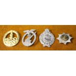 WORLD WAR BADGES - 3 cap badges to include a WWII War German Anti-Partisan Badge,