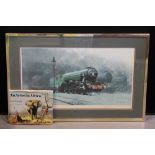 DAVID SHEPHERD - FLYING SCOTSMAN - a signed print of David Shepherd's 'Scotsman '34' piece