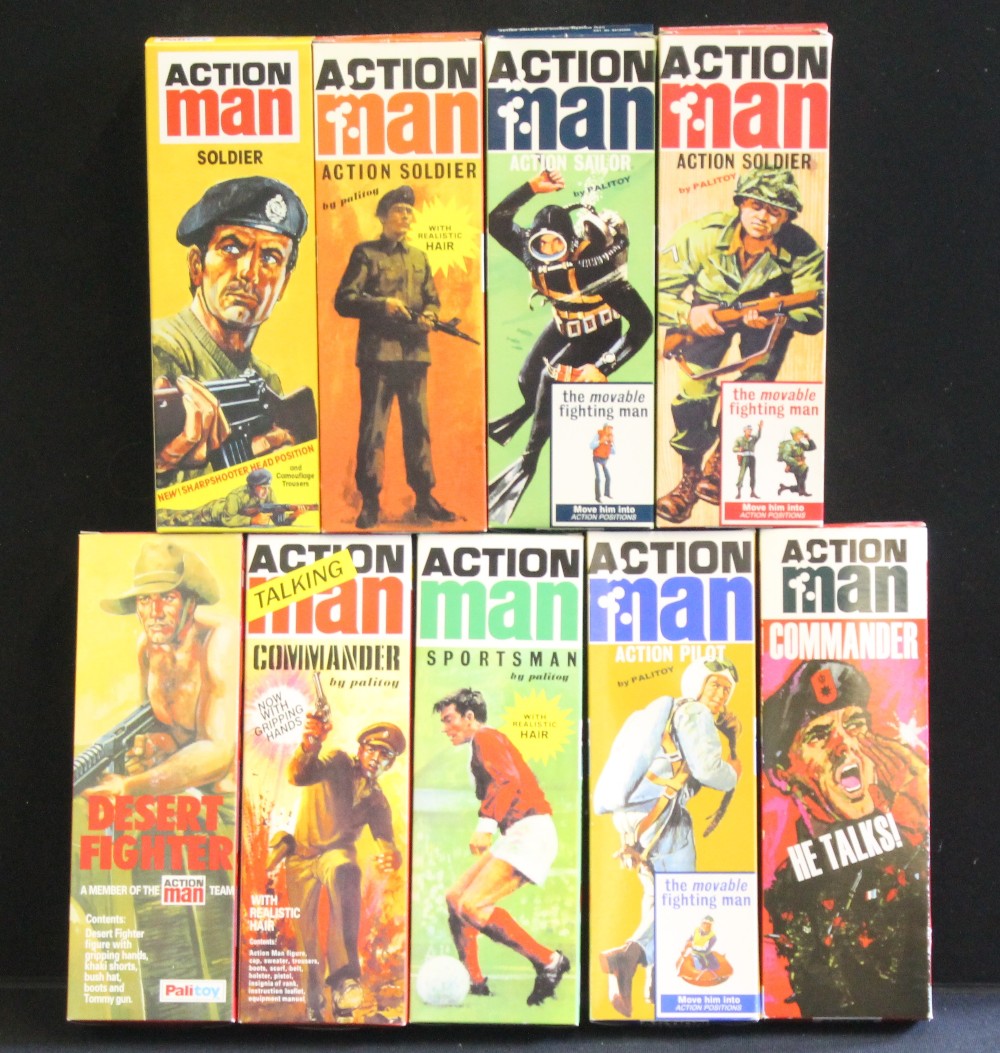 ACTION MAN - 7 boxed figures to include an Action Sailor, Desert Fighter, Action Pilot,