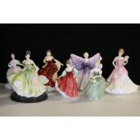 ROYAL DOULTON - 7 Royal Doulton female figurines to include Isadora H.N 2938, Beatrice H.N.