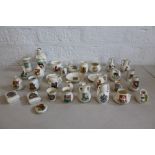 CRESTED WARE - 35 pieces of crested ware, 7 Goss; others Goss-like Carlton, Tuscan and Arcadian.