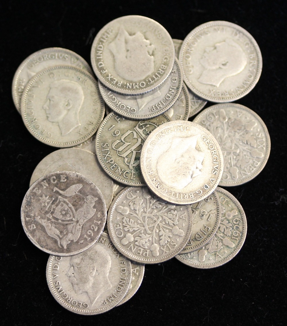 BRITISH SILVER COINS - a variety of coins pre 1947 to include florins, shillings, - Image 2 of 8