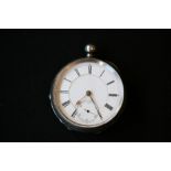 SILVER POCKET WATCH – made by the Illinois Watch Co, Springfield. Case stamped 0.