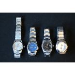 REPLICA ROLEX - 4 replica Rolex watches in stainless steel.