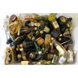 MINIATURES - a collection of approximately 122 miniature bottles of mixers, cognac,