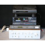 EQUIPMENT - 4 pieces of music equipment to include a Yamaha Natural Sound Stereo Amplifier CA-6000,