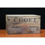 VINTAGE PORT - 12 bottles of 1985 Croft vintage port in original wooden case (OWC).