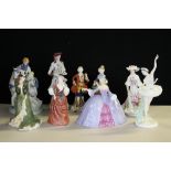 CERAMIC FIGURINES - a mixed lot of figurines to include Marianne 'The Minuet' by Franklin Porcelain,