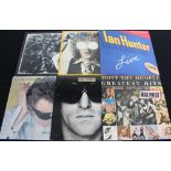 IAN HUNTER - Nice collection of 6 x LPs (including one signed) from the Mott The Hoople frontman.