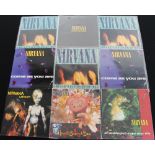 NIRVANA - Stupendous selection of 9 x 7" singles.