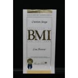 OASIS BMI CITATION OF ACHIEVEMENT AWARD-