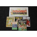 1966 WORLD CUP ITEMS - a signed print of John Edwards' (Jedd) work 'Football Heroes - Nine Plus