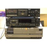 SONY - a Sony DTC-55E5 digital audio tape deck and a Dolby 5 stereo cassette deck TC-K6115 and a