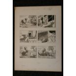 JACK & JILL - DOUGLAS DACHSHUND - a black and white storyboard of Douglas Dachshund dated April