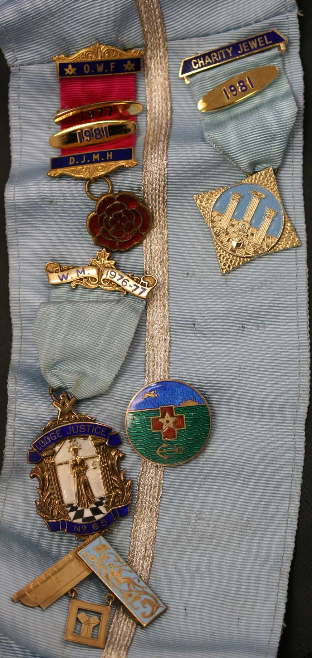 MASONIC MEDALS - a selection of pins and jewels relating to W. Bro. G. R. - Image 2 of 7