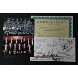 MANCHESTER UNITED - a Royal Mail Christmas Carol first day cover signed by the winners of the 1968