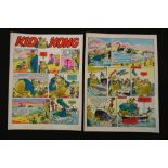 BUSTER MONSTER FUN SPECIAL 1983 - KID KONG - a complete 2 page original storyboard from the