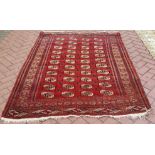 ANTIQUE TEKKE TURKOMAN RUG - an antique Tekke Turkmen rug, measuring 206x150cm.