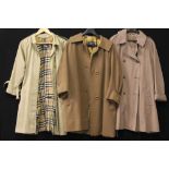 BURBERRY COATS - 3 medium sized ladies coats to include 2 by Burberrys' of London,