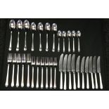 GEORG JENSEN CUTLERY - a collection of stainless steel Georg Jensen cutlery to include 4 large