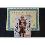 GERRY & SYLVIA ANDERSON - THUNDERBIRDS - a Thunderbirds postcard (The Hood) signed in black marker