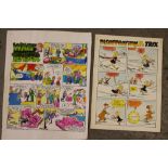 ORIGINAL BUSTER COMIC STRIPS - 2 original Buster comic strips to include Trix for the 1983 Annual,