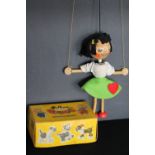 PELHAM PUPPET - a boxed Pelham Puppet from the Jumpette range featuring a girl with bamboo arms and