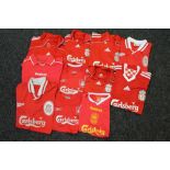 LIVERPOOL FOOTBALL SHIRTS - a collection of 11 Liverpool F.C.