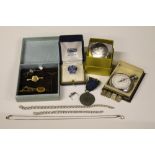 JEWELLERY ETC - a selection of jewellery to include a silver ring with large stone,