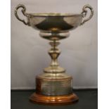 BOODLES TROPHY - a Boodle & Dunthorne silver trophy inscribed 'Mersey Golf Club The F. W.