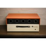 ELIZABETHAN RECORD PLAYER - a Space Age Astronaut 3 tone Elizabethan record player in orange,