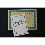 BUZZ ALDRIN - a bookplate signed by astronaut Buzz Aldrin.