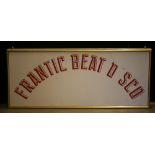 FRANTIC BEAT DISCO ELECTRIC LIGHTS SIGN - disco lights reading 'Frantic Beat Disco' used with a