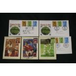 SPORTS AUTOGRAPHS - 3 signed County Cricket first day covers (2 signed by Fred Trueman and one