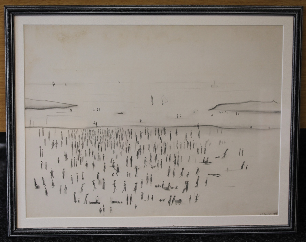 ATTR. L.S LOWRY PENCIL SKETCH - a pencil sketch attributed to the artist L.S.