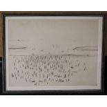 ATTR. L.S LOWRY PENCIL SKETCH - a pencil sketch attributed to the artist L.S.