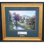 THOMAS KINKADE PRINT - a framed print of Thomas Kinkade's 'Streams of Living Water',