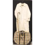 BURBERRY - a gents Burberry trench coat made from 100% cotton in cream/off white (in need of